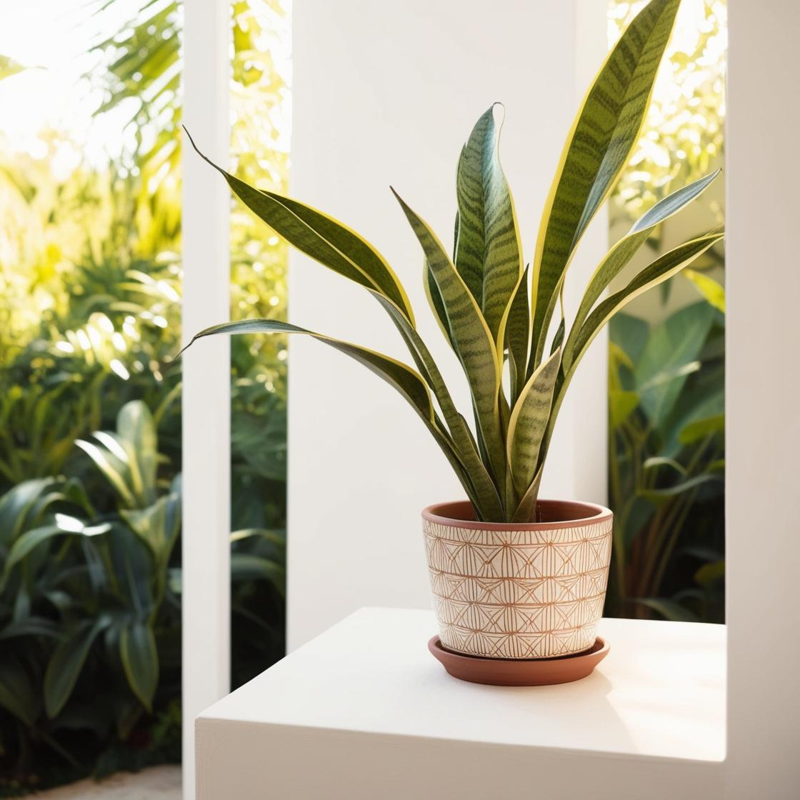 trim a snake plant