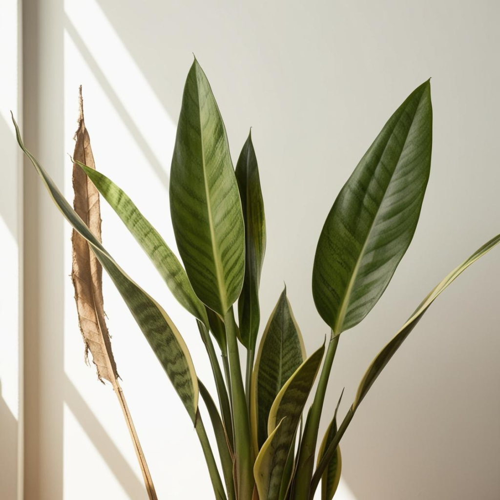 trim a snake plant